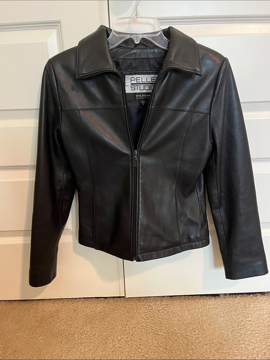 Pelle Studio Jackets & Blazers - Pelle Studio Wilsons Black Leather Jacket Womens Fitted Zip Moto Blazer